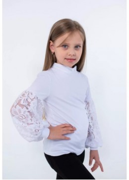 Vidoli белая блуза с кружевными рукавами 20922